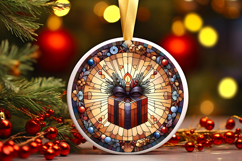 Round Christmass Ornament PNG Product Image 1