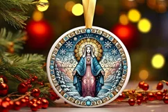 Round Christmas Ornament Sublimation|Clipart Product Image 2