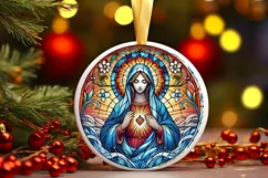 Round Christmas Ornament Sublimation|Clipart Product Image 2