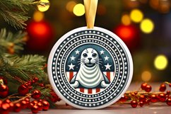Round Christmas Ornament Sublimation|Clipart Product Image 1
