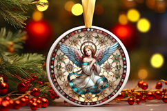 Round Christmass Ornament PNG Product Image 1