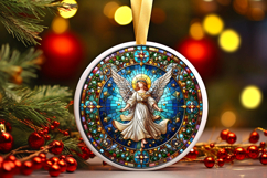 Round Christmass Ornament PNG Product Image 1