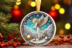 Round Christmas Ornament Sublimation|Clipart Product Image 1