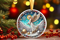 Round Christmass Ornament PNG Product Image 1