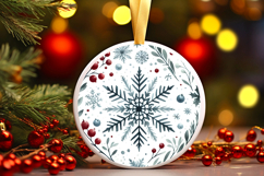 Round Christmass Ornament PNG Product Image 1