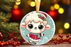Round Christmas Ornament Sublimation|Clipart Product Image 2