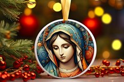 Round Christmas Ornament Sublimation|Clipart Product Image 1