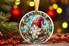 Round Christmas Ornament Sublimation|Clipart Product Image 2