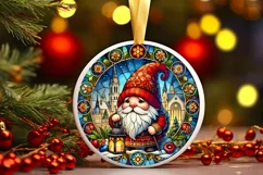 Round Christmas Ornament Sublimation|Clipart Product Image 2