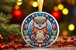Round Christmas Ornament Sublimation|Clipart Product Image 1
