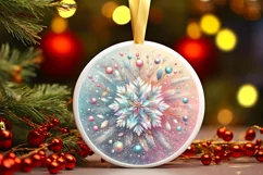 Round Christmas Ornament Sublimation|Clipart Product Image 1