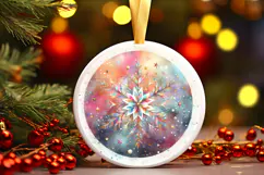 Round Christmass Ornament PNG Product Image 1