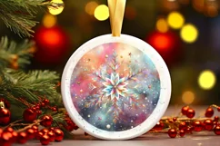 Round Christmas Ornament Sublimation|Clipart Product Image 3