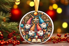 Round Christmas Ornament Sublimation|Clipart Product Image 1