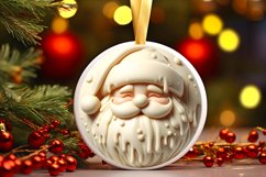 Winter Santa Round Sublimation PNG Product Image 3