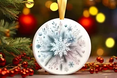 Round Christmas Ornament Sublimation|Clipart Product Image 1