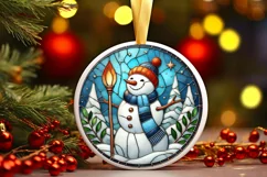 Round Christmas Ornament Sublimation|Clipart Product Image 2