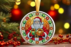 Round Christmas Ornament Sublimation|Clipart Product Image 2