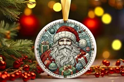 Round Christmas Ornament Sublimation|Clipart Product Image 2