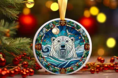 Round Christmass Ornament PNG Product Image 1