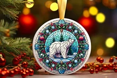 Round Christmas Ornament Sublimation|Clipart Product Image 1