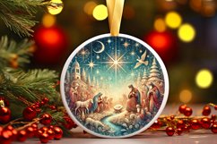 Round Christmas Ornament Sublimation|Clipart Product Image 1