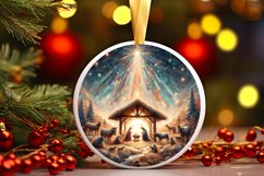 Round Christmas Ornament Sublimation|Clipart Product Image 1