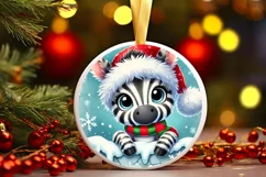 Round Christmas Ornament Sublimation|Clipart Product Image 2