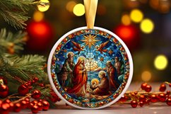 Round Christmas Ornament Sublimation|Clipart Product Image 1