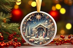 Round Christmas Ornament Sublimation|Clipart Product Image 1