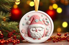 Round Christmass Ornament PNG Product Image 1