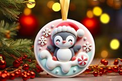 Round Christmas Ornament Sublimation|Clipart Product Image 2