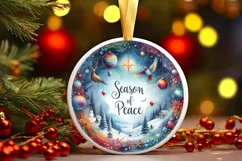 Watercolor Winter Scene Sublimation PNG Product Image 3