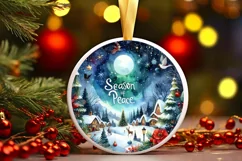 Watercolor Winter Scene Sublimation PNG Product Image 3