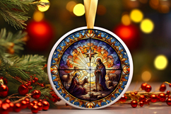 Round Christmass Ornament PNG Product Image 1