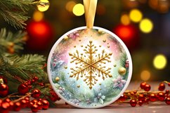 Round Christmas Ornament Sublimation|Clipart Product Image 1