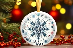 Round Christmas Ornament Sublimation|Clipart Product Image 1