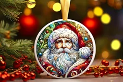 Round Christmas Ornament Sublimation|Clipart Product Image 2