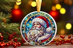 Round Christmas Ornament Sublimation|Clipart Product Image 2