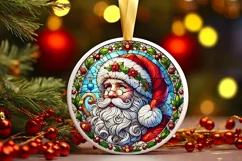 Round Christmas Ornament Sublimation|Clipart Product Image 2