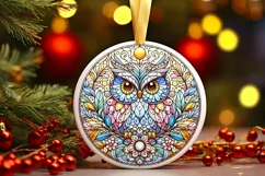 Round Christmas Ornament Sublimation|Clipart Product Image 1