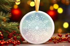 Round Christmass Ornament PNG Product Image 1
