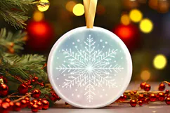 Round Christmass Ornament PNG Product Image 1