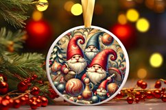 Round Christmas Ornament Sublimation|Clipart Product Image 1