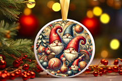 Round Christmass Ornament PNG Product Image 1