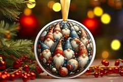Round Christmas Ornament Sublimation|Clipart Product Image 1