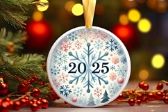 Round Christmas Ornament Sublimation|Clipart Product Image 2