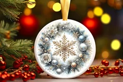 Round Christmas Ornament Sublimation|Clipart Product Image 3