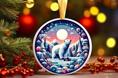 Round Christmas Ornament Sublimation|Clipart Product Image 1