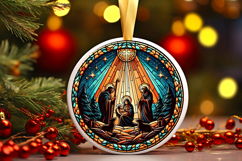 Round Christmass Ornament PNG Product Image 1